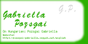 gabriella pozsgai business card